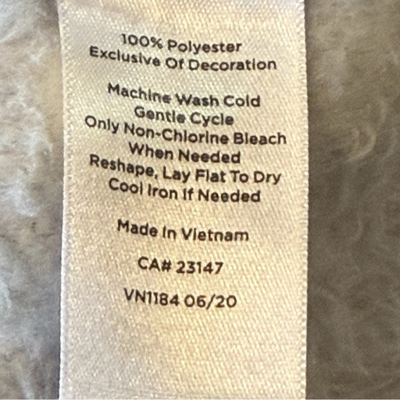 Talbots Sherpa Woven Trim Jacket ‎ Gray & Cream Dot Small Petite Cozy - Picture 9 of 10